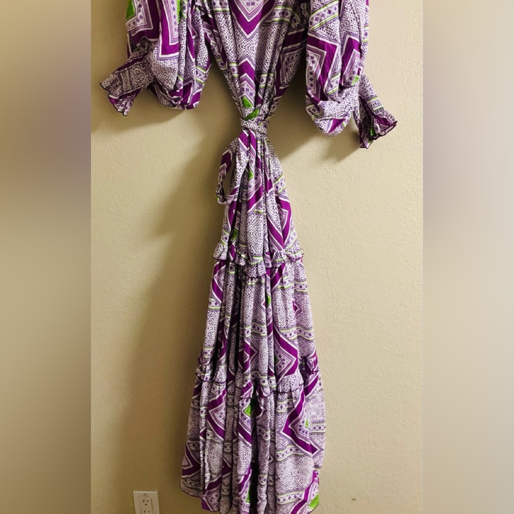 Feather fine extra small maxi wrap dress